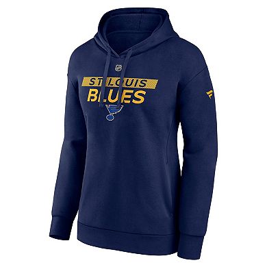 Women's Fanatics Navy St. Louis Blues Authentic Pro Core Primary Fleece Pullover Hoodie