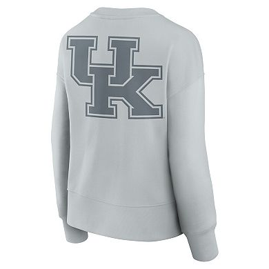 Women's Fanatics Gray Kentucky Wildcats Supersoft Flow Fleece Pullover Sweatshirt