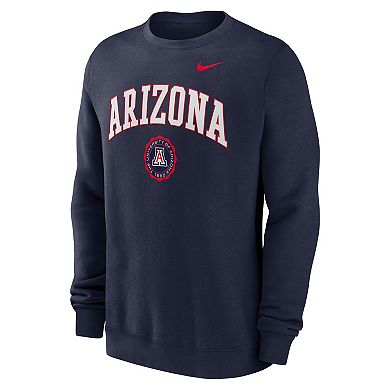 Men's Nike Navy Arizona Wildcats Arched Seal Pullover Sweatshirt