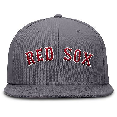 Men's Nike Gray Boston Red Sox Performance True Fitted Hat