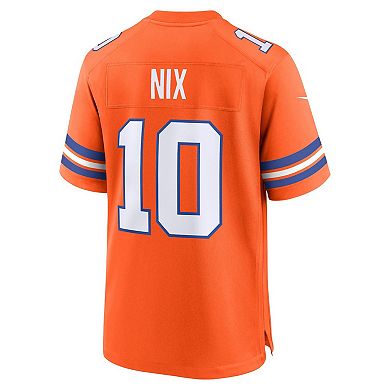 Youth Nike Bo Nix Orange Denver Broncos Alternate Game Jersey