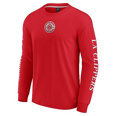Men's Fanatics Red LA Clippers Elements Strive Long Sleeve T-Shirt