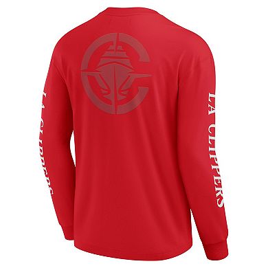 Men's Fanatics Red LA Clippers Elements Strive Long Sleeve T-Shirt