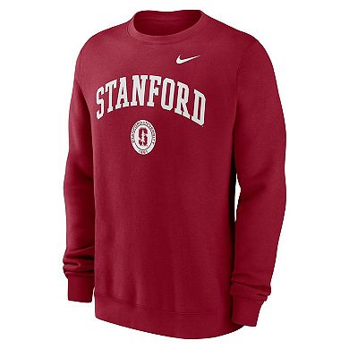 Men's Nike Cardinal Stanford Cardinal Arched Seal Pullover Sweatshirt