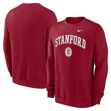 Men's Nike Cardinal Stanford Cardinal Arched Seal Pullover Sweatshirt