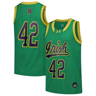 Youth Under Armour #42 Green Notre Dame Fighting Irish Replica Basketball Jersey