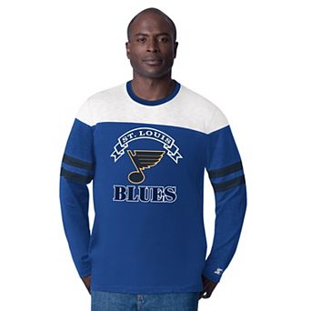 Men's Starter Blue St. Louis Blues Blitz Durene Long Sleeve T-Shirt