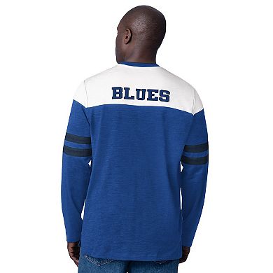 Men's Starter Blue St. Louis Blues Blitz Durene Long Sleeve T-Shirt