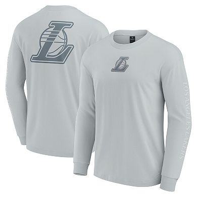 Men's Fanatics Gray Los Angeles Lakers Elements Strive Long Sleeve T-Shirt