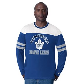 Men's Starter Blue Toronto Maple Leafs Blitz Durene Long Sleeve T-Shirt