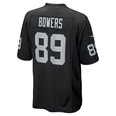 Youth Nike Brock Bowers Black Las Vegas Raiders Team Game Jersey
