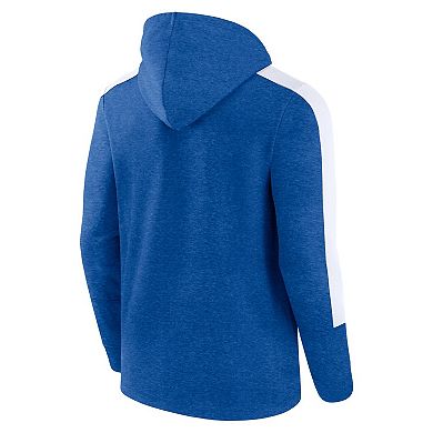 Men's Fanatics Heather Royal Los Angeles Dodgers Gains Fleece Full-Zip Hoodie