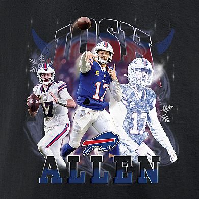 Men's Fanatics Josh Allen Black Buffalo Bills Notorious Player Graphic T-Shirt
