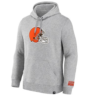 Men's Fanatics Heather Gray Cleveland Browns Legacy Fleece Pullover Hoodie