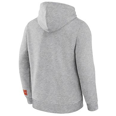 Men's Fanatics Heather Gray Cleveland Browns Legacy Fleece Pullover Hoodie