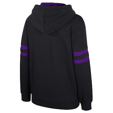 Women's Stadium Essentials Black Los Angeles Lakers Road Game Pullover Hoodie