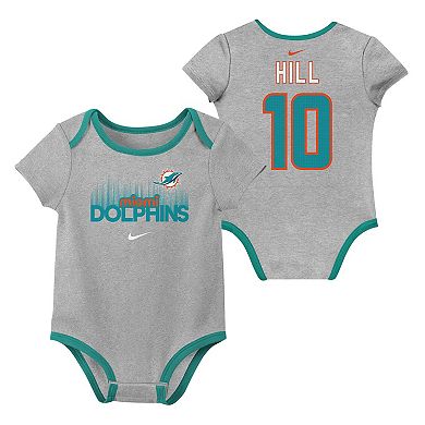 Newborn & Infant Nike Tyreek Hill Miami Dolphins Name & Number 3-Pack Bodysuit Set