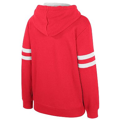 Women's Stadium Essentials Red Chicago Bulls Road Game Pullover Hoodie