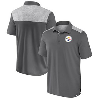 Men's Fanatics Gray Pittsburgh Steelers Long Shot Polo