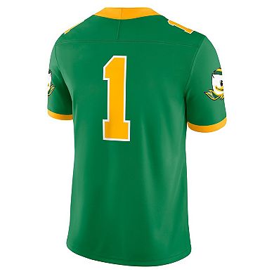 Men's Nike #1 Green Oregon Ducks Alternate Game Jersey