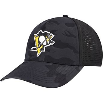 Men's American Needle Black Pittsburgh Penguins Valin Camo Super Tech Vented Adjustable Hat