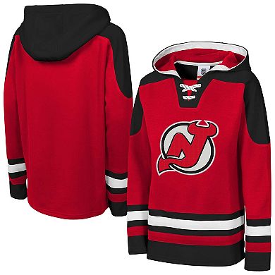 Youth Red New Jersey Devils Ageless Must Have Home V-Neck Pullover Hoodie