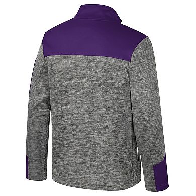Men's Colosseum Gray/Purple TCU Horned Frogs Guard Full-Zip Jacket
