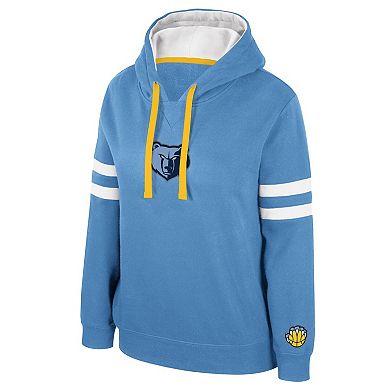 Women's Stadium Essentials Light Blue Memphis Grizzlies Road Game Pullover Hoodie