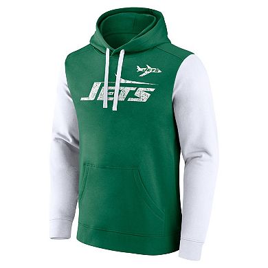 Men's Fanatics Kelly Green New York Jets Fleece Pullover Hoodie