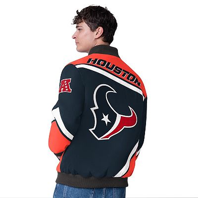 Men's G-III Extreme Navy Houston Texans Maximum Racing Full-Snap