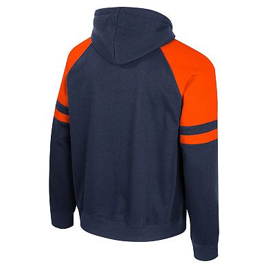 Men's Colosseum Navy Virginia Cavaliers Todd Raglan Pullover Hoodie