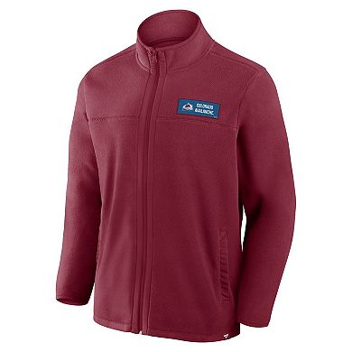 Men's Fanatics Burgundy Colorado Avalanche Home Ice Fleece Full-Zip Jacket