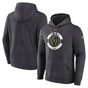 Men's Fanatics Heather Charcoal Vegas Golden Knights Authentic Pro Core Secondary Fleece Pullover Hoodie