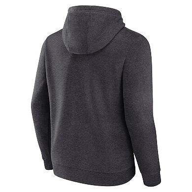 Men's Fanatics Heather Charcoal Vegas Golden Knights Authentic Pro Core Secondary Fleece Pullover Hoodie
