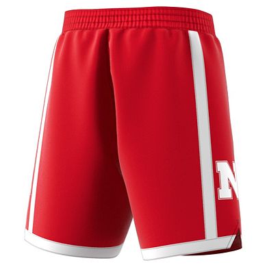 Men's adidas Scarlet Nebraska Huskers Swingman Replica Basketball Shorts