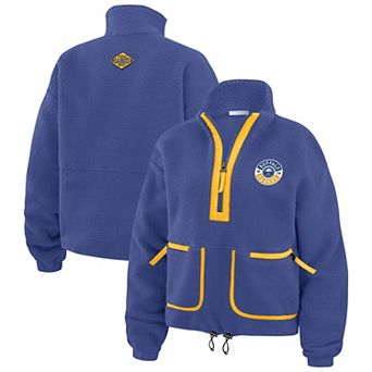 Women's WEAR by Erin Andrews Royal Buffalo Sabres Polar Fleece Half-Zip Jacket