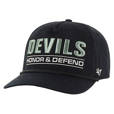 Men's '47 Black New Jersey Devils OHT Military Appreciation Homeland Honor and Defend Hitch Adjustable Hat