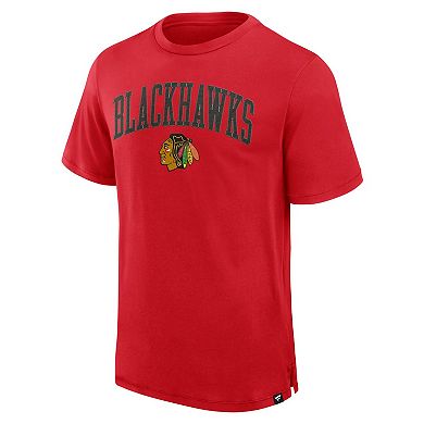 Men's Fanatics Red Chicago Blackhawks Elevated Pima T-Shirt