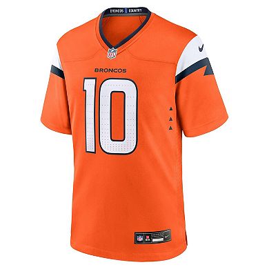 Youth Nike Bo Nix Orange Denver Broncos Team Game Jersey