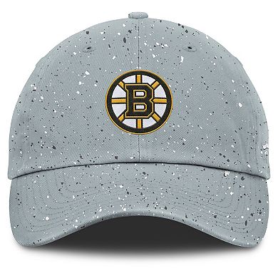 Women's Fanatics Gray Boston Bruins Heritage Snow Day Speckle Adjustable Hat