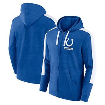 Men's Fanatics Heather Royal Indianapolis Colts Gains Full-Zip Hoodie
