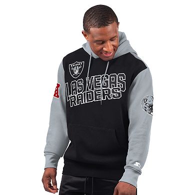 Men's Starter Black Las Vegas Raiders Extreme Pullover Hoodie