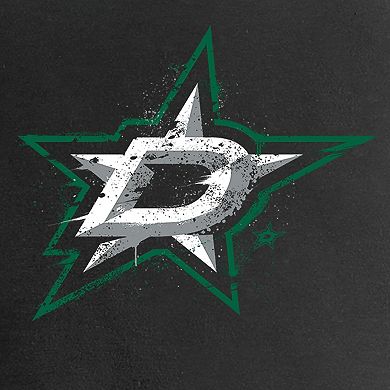 Women's Black Dallas Stars Splatter Logo V-Neck T-Shirt