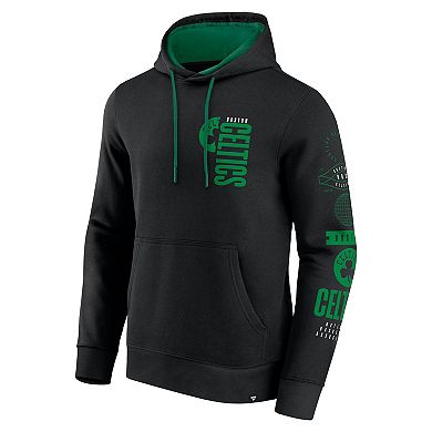 Men's Fanatics Black Boston Celtics Game Time Crossover Pullover Hoodie