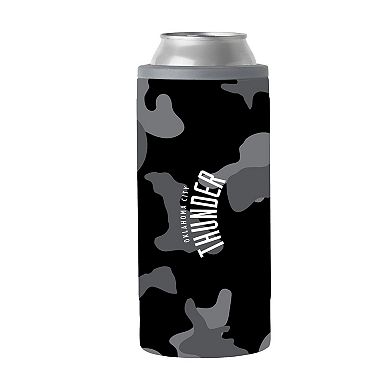 Oklahoma City Thunder 12oz. Black Camo Slim Can Cooler
