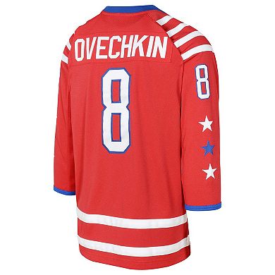 Youth Mitchell & Ness Alexander Ovechkin Red Washington Capitals 2015 Blue Line Player Jersey