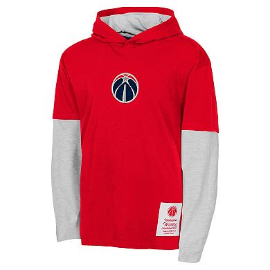 Youth Red Washington Wizards Small Ball Long Sleeve Hoodie T-Shirt
