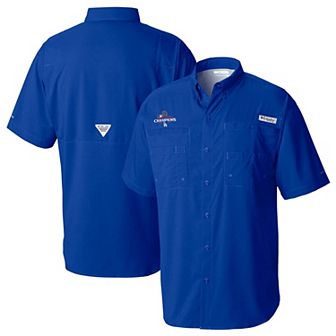 Men's Columbia Royal Los Angeles Dodgers 2024 World Series Champions Tamiami Short Sleeve Button-Down Shirt