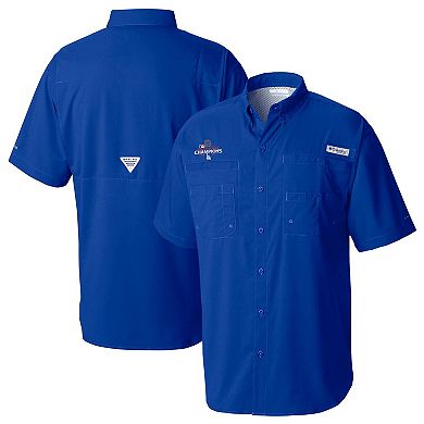 Men's Columbia Royal Los Angeles Dodgers 2024 World Series Champions Tamiami Short Sleeve Button-Down Shirt