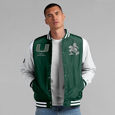 Men's Fanatics Green Miami Hurricanes Elements Elite Full-Snap Jacket